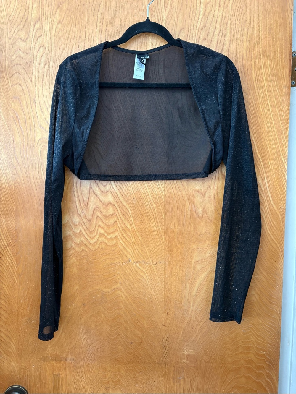 Windsor Black Sheer shimmer Bolero Shrug - Women Tops XL